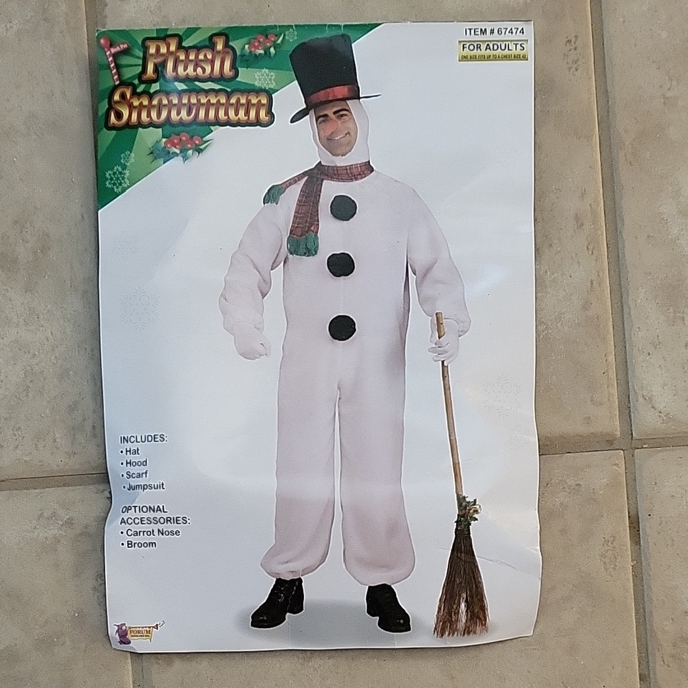 Plush Snowman Adult Costume
